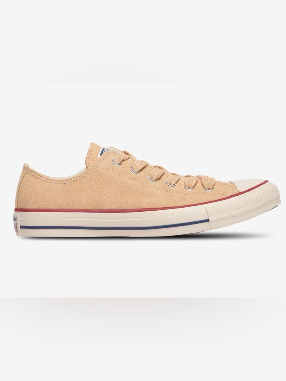 Converse Low-Top Sneakers in Coral & White